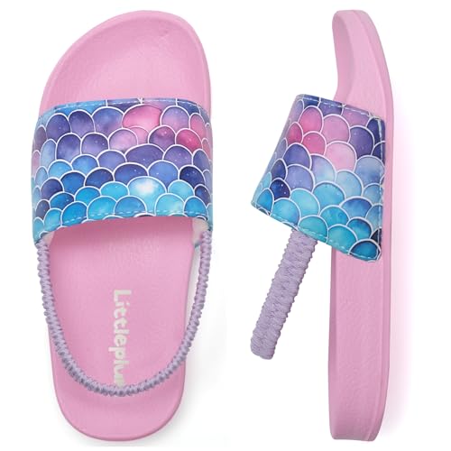 Littleplum Ciabatte da Spiaggia Bambini Ciabatte Bambina Bambino estive Sandali Bambina Pantofole da Mare Ragazzi & Ragazze(A Blu Rosa,34/35 EU)