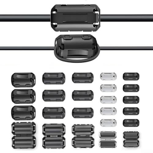 Kit de 24 cuentas de ferrita, kit de núcleo de estrangulador de