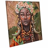 AlexandreHouse Cuadro Pintado A Mano Con Relieve Verde
