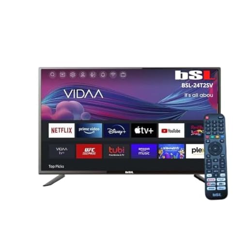 BSL BEAUTIFUL SOUND LINE BSL-24T2SV VIDAA Smart TV 24 Pulgadas | WiFi | RJ45 | Resolución Full HD 1920X1080p | USB | DVBT2/S2/C | Compatible con Youtube, Netflix, Disney +, Dazn, Prime | HDMI