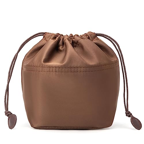 RUYICZB Insert d'organisateur de Sac à Main en Nylon, Rangement Rond pour Organisateur de Sac à Main, Insert d'organisateur de Sac fourre-Tout conçu avec Cordon de Serrage, Parfait pour Sac Seau
