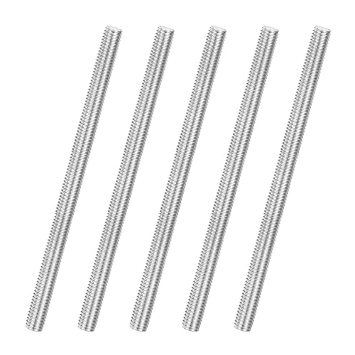 M METERXITY 5er Pack Vollgewindestange M6x100mm 304 Edelstahl Rechtsgewinde Stift Für Möbelankerbolzen Klemmen U-Bolzen Metrische Gewindeschraube