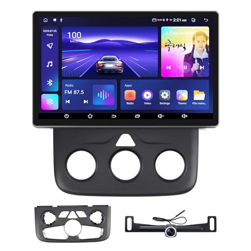 11.5 inch (4G+64G) Car Radio Stereo Upgrade for Dodge Ram 1500 2500 3500 2013-2018 Compatible with Carplay Android Auto GPS Navigation WiFi Bluetooth Mirroring Touchscreen Headunit Replaceme