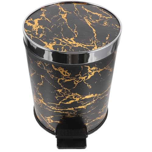 BESTonZON bote de basura de pedal 8L plástico negro