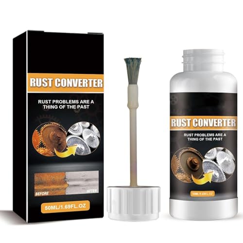 Rakiuty Convertidor de Oxido para Coche, Conversor de Oxido e Imprimación, Rust Converter, Eliminador Rust Coche, 50ml