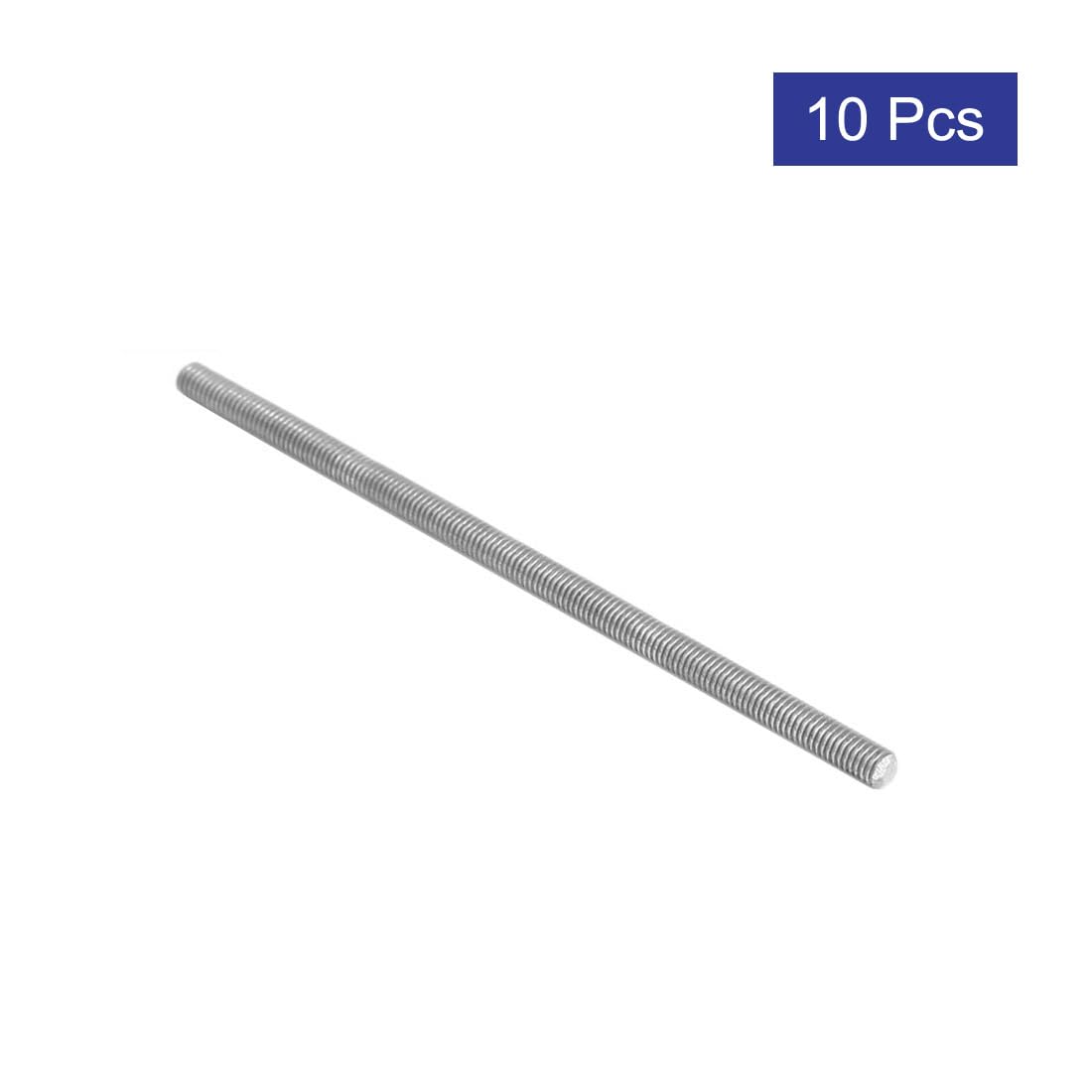 sourcing map 10 Stück Gewindestangen M3x120mm Edelstahl 304 Gewindestift Metrischem Vollgewinde Bar Gewindestäbe für Befestigung CNC-Werkzeugmaschinen 3D-Drucker Industrie Geräte