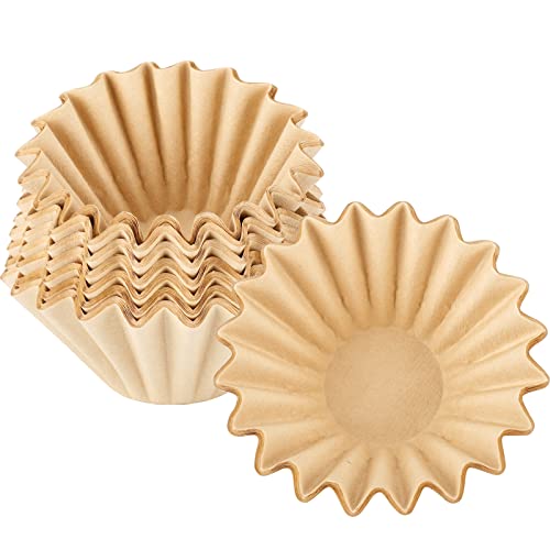 EUSOAR Filtros de café sin blanquear de 1 a 2 tazas, paquete de 200 filtros desechables de cesta de papel marrón natural, para cafeteras de vertido único y goteo, para uso comercial doméstico