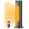 PELONIS Calentador de espacio interior de torre de cerámica oscilante para el hogar con oscilación, termostato programable y modo ECO, temporizador de 12 horas y control remoto, protección de