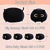 SQEQE Black Cat Plush, Cat Stuffed Animals Plushie with 4 Cute Babies Cat Plushies in Her Tummy, Soft Plushie Pillow Gifts for Kids #2