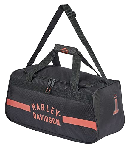 Harley-Davidson Rust Orange #1 Logo Sports Duffel Bag w/Shoulder Strap - Black2