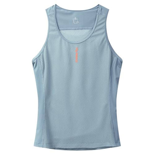 YKYWBIKE Cycling Base Layer Women Quick Dry Sleeveless Cycling Jersey Workout Tank Tops Woman Biker Shirts Breathable Cycling Undershirts Compression Bike Vest Light Blue