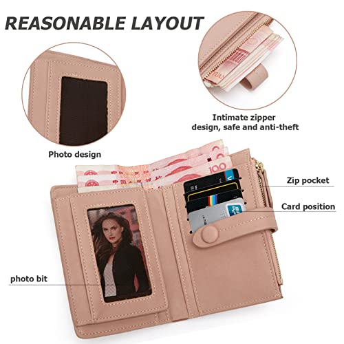 Image of myfriday Women's Mini Short Card Holder Fashion Ladies Tri-fold Small Wallet Clutch Purse