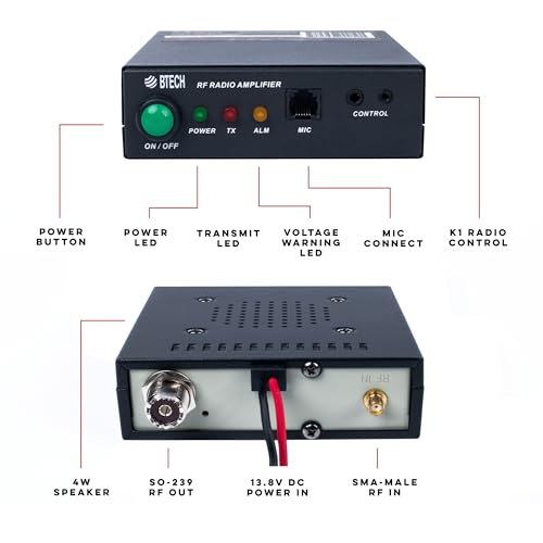 BTECH AMP-V25 Amplifier | 20-40W Power Boost for VHF (136-174MHz) | Compatible with Handheld Radios | Amplifies Analog and Digital Modes | Ideal for Mobile, Field, & Home Use by BTECH - Used condition - Image 5