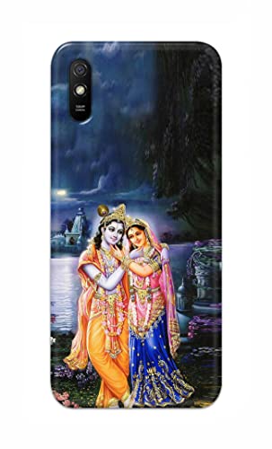 Image of Printed Hard Back Cover Case for Mi Redmi 9i | Mi Redmi 9i Sport Back Cover (Radha Krishna) -1803