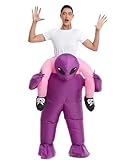 Inflatable Alien Costume Adult Men Women, Blow Up Alien Abduction Costume Youth, Riding Disfraz Carrying Halloween Costume Teen, Purple