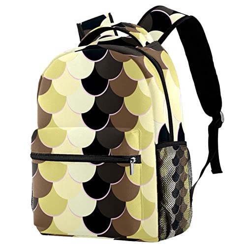 Sac à dos voyage haute capacité femme : sac décontracté motif écailles poisson