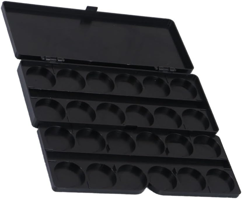 Lurrose 3pcs Manicure Painting Box Plastic Mixing Tray for Watercolor Gouache and Paints and Easy to Clean for Artists and