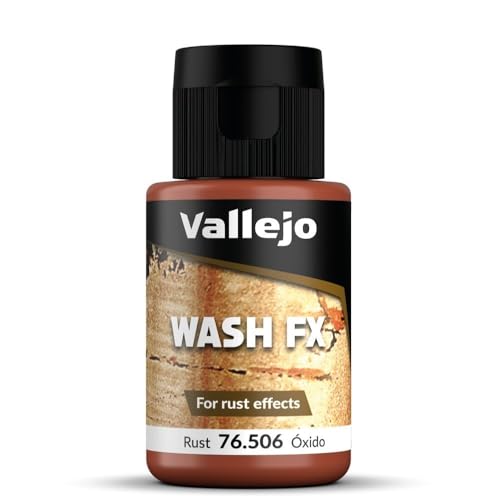 Vallejo - Wash FX | Rust 35 ml. (1.18 fl.oz.) | Designed for Rust Effects | Visual Realism for your Projects | Brush or Airbrush Use