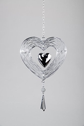 Formano Herz zum Hängen, Silber, Metall, Deko Herzhänger, Deko...