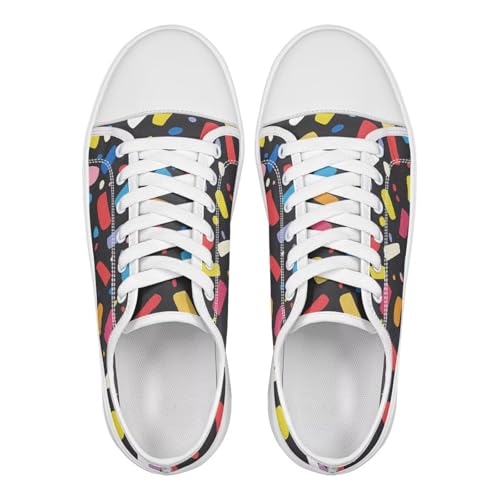 Women's Canvas Walking Shoes Comfortable Breathable Canvas Sneaker Elastic Versatile Everyday Shoe Size 6-13.5 White Sole3