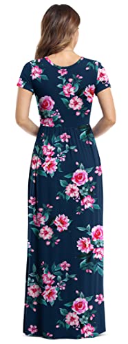 Image of VIISHOW Women's Long Sleeve Loose Plain Maxi Dresses Casual Long Dresses with Pockets