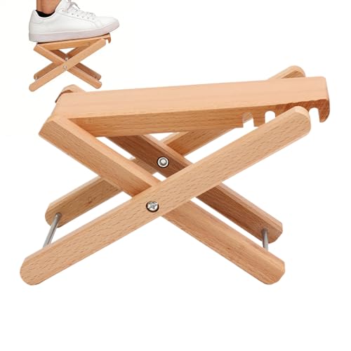 Taburete de madera para guitarra, 28 x 14 x 2 cm, plegable, pie de guitarra clásica, escalón de pierna de músico, taburete de pedal de altura ajustable, para adultos, músicos, estudio, actuaciones