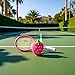 Pink Strawberry Tennis Racket Vibration Dampener Soft Silicon Racket Dampener Cartoon Shape Tennis Racquet Shock Absorbers Tennis Racket for Racquetball, Tennis Vibration Dampeners
