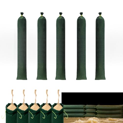 Sixinfeto Sandbags for Flooding 5 PCS Sand bags 120 * 20cm Flood Defence Barriers for Doors Basement