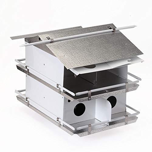 Birds Choice Pmc8 Coates Original Purple Martin House 2 Floor/8 Room, Bird House, Small, White/Grey #TOP2