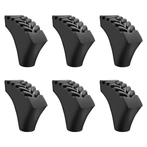 6Pcs Trekking Poles Tips Hiking Accessories - Cane Tips for Walking Sticks Rubber Tips for Hiking Sticks, Replacement Rubber Walking Accessories Tips Fit Most Trekking & Hiking Poles by Inscool
