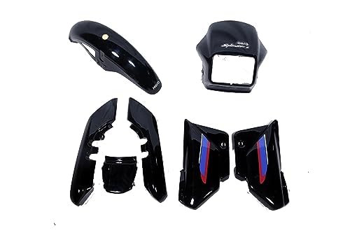 Abs Full Body Kit Splendor Old Model Black Blue Bike : Amazon.in: Car ...