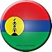 New Caledonia Novelty Metal Circular Sign C-368