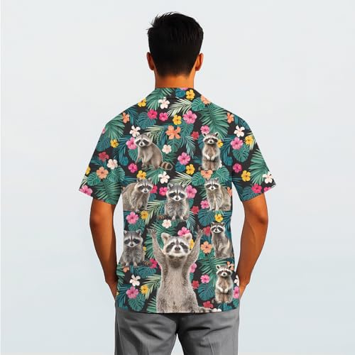 Image of Men's Hawaiian Wrinkle Free Short Sleeve Button Down Funny Tropical Floral Beach Vacation Shirt