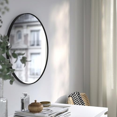 IKEA イケア ミラー ブラック黒 50cm m50590449 LINDBYN リンドビーン