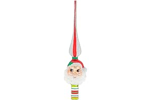 Shiny Brite Holiday Splendor 11.5" Santa Finial