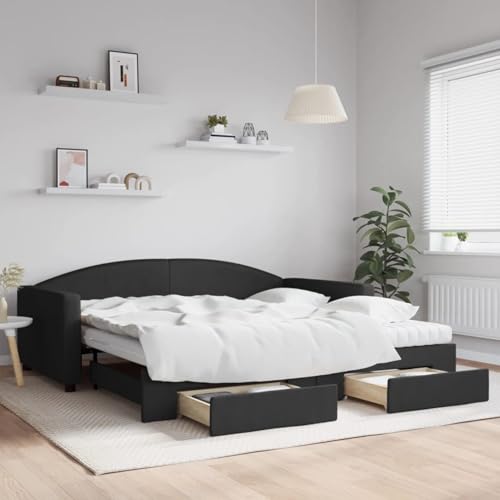 Rantry Sofá Cama 2 en 1 con Cama Nido, Amplio Almacenamiento, Colchón de Espuma, Tela Duradera, Ideal para Salón o Dormitorio Modelo LWZJ-3197249ES