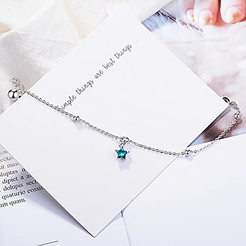 Bijoux à breloques étoile bleue, cadeau idéal pour anniversaire - 6