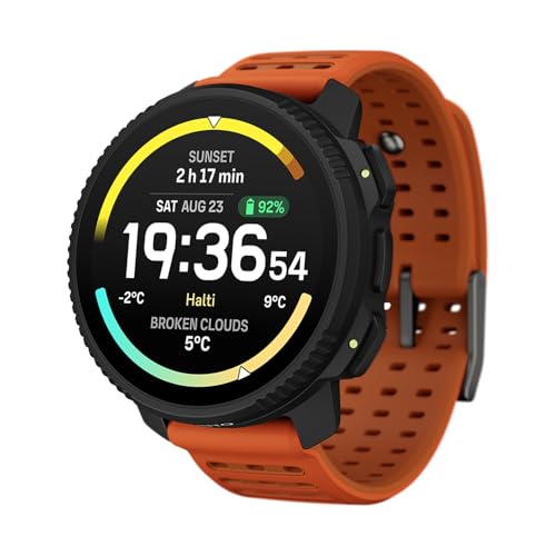 SUUNTO Vertical 2 GPS Sport Watch, Bright 1.5” AMOLED Touchscreen, LED Flashlight, 20-Day Battery Life, Offline Maps, Training Metrics & Recovery Insights, Dual-GNSS, 115+ Sport Modes, Canyon