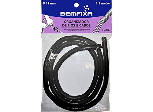 Organizador De Fios E Cabos Bemfixa Preto