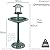 CHRISTOW Bird Bath For Garden Solar Powered With Rustic Green Effect H107cm