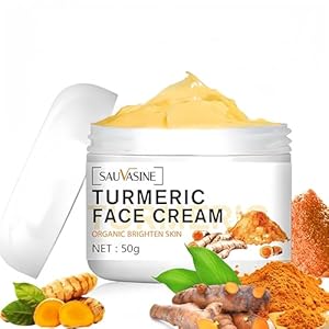 Turmeric Face Cream Anti Aging Face Cream Natural Turmeric Skin Lightening Cream for Dark Skin Moisturise Skin Fight Acne Spots Dullness Turmeric Moisturizer Cream for Dark Spots