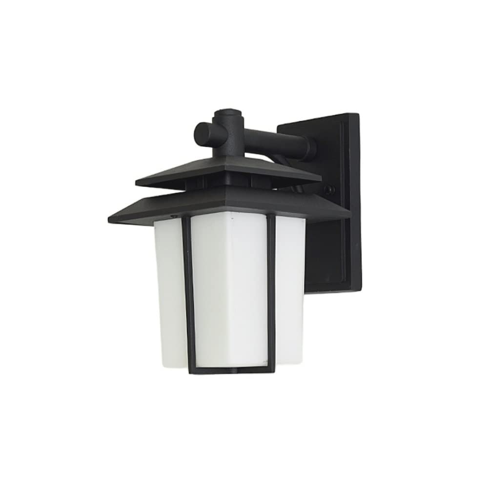 Lumière murale lanterne de verre carrée en aluminium étanche pour couloir