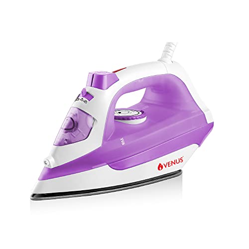 Venus Vibe 1600 Watts Steam iron| Fast Heating | Non Stick PTFE Coated sole plate | ISI Mark | Self Cleaning (Orchid Purple)