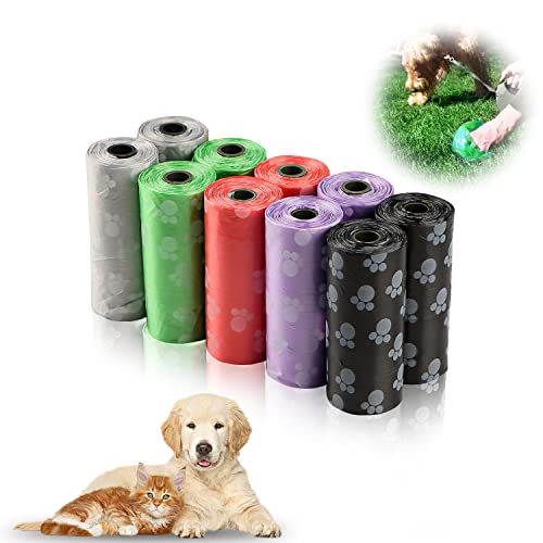 150 Sac Crottes Chien, 10 Rouleaux de Sac a Crottes Chien, Grands Sac a Caca Pour Chien Pour Animaux de Compagnie, Couleurs Sacs à Déjections Canines Set Etanches Anti-Fuites Indéchirables Inodores Cover