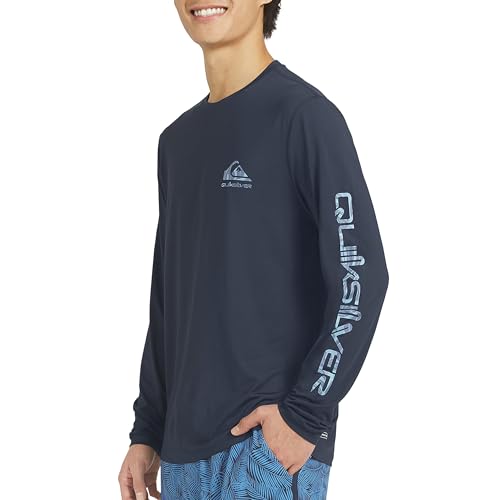 Quiksilver Camiseta masculina Rash Guard manga comprida FPS 50 ajuste regular (P-2GG), Eclipse total, P