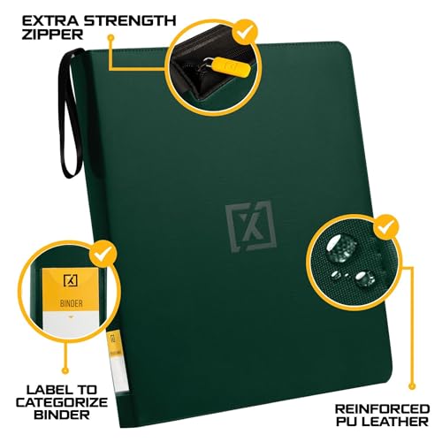 X PRO Toploader Binder | Holds 252 Toploaders | 20 Toploaders INCLUDED | 9-Pocket | Ringless Double-Sided Pockets for TCG, Sports | Premium Top Loader Storage