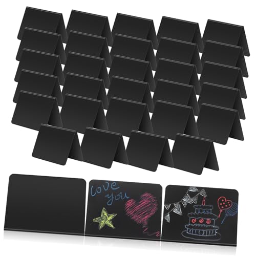 Mini ardoise table avec pied PVC robuste et amovible pour étiquettes buffet - Pratique et Lot