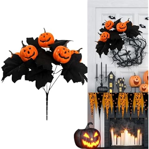 Dorugage Halloween Black Pumpkin Decor Bouquet Cover