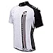 sponeed Mens Cycling Jersey Shirts Bicycle Gear Short Sleeve Tops Cycle Clothes Bike Wear Asia L/US M White