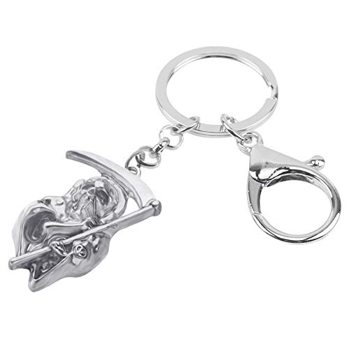 WEVENI Novelty Halloween Grim Reaper Keychain Skull Key Ring Car Bag Wallet Accessories Charms for Women Girls Skull Gifts2